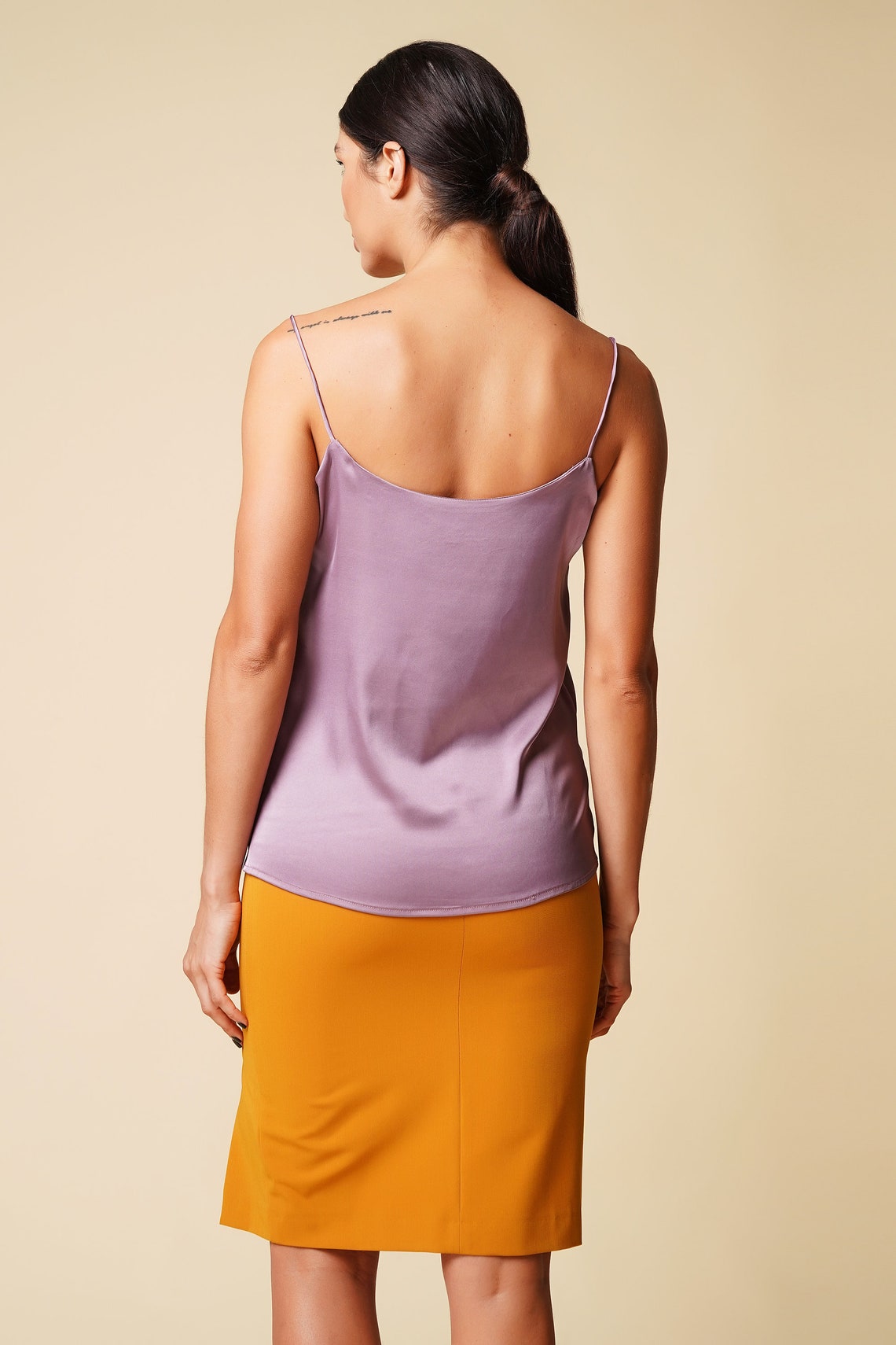 Camisole slip top Silk satin tops for women Bridesmaid Cami Etsy