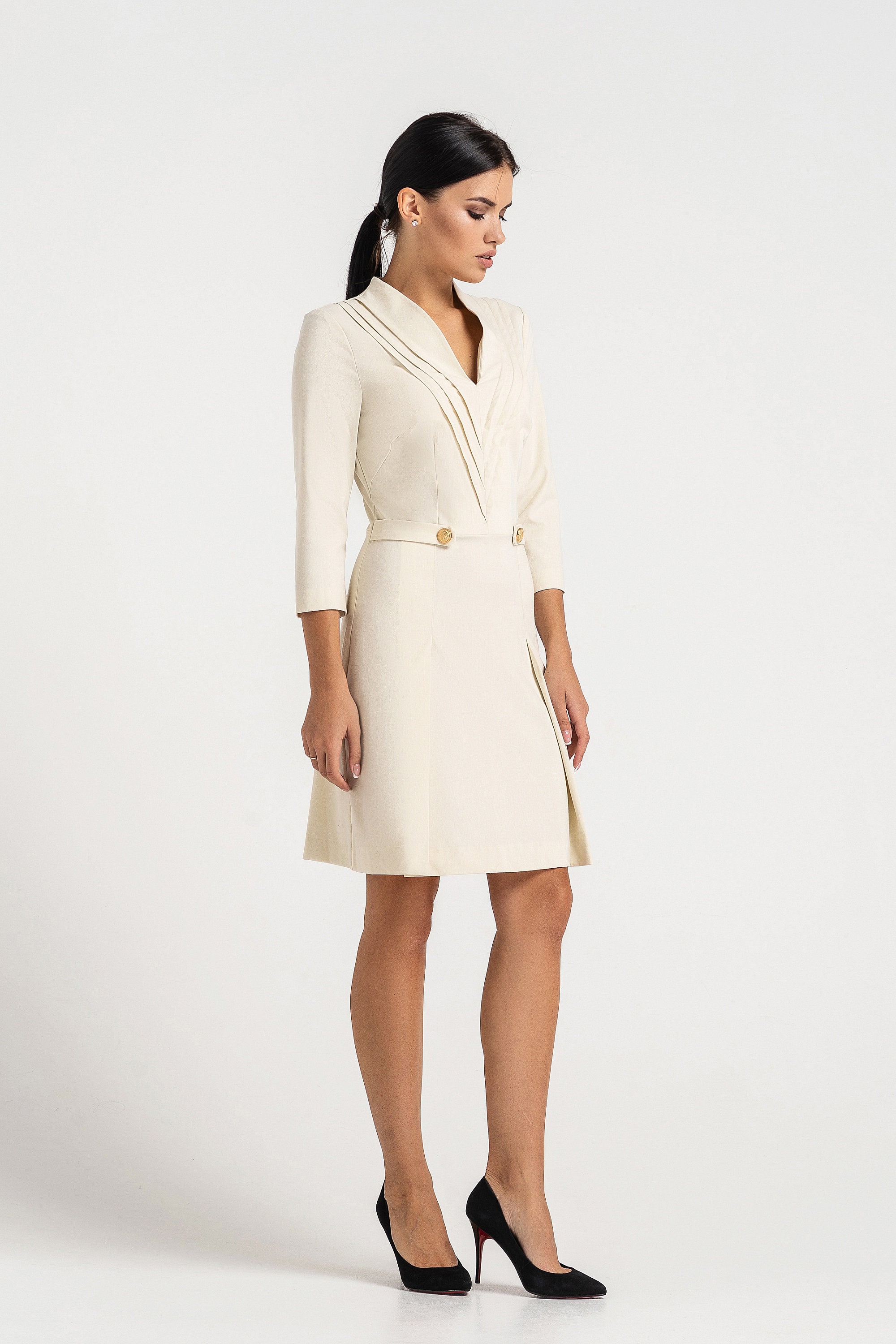 beige blazer dress Clara Blazer Dress main image 1