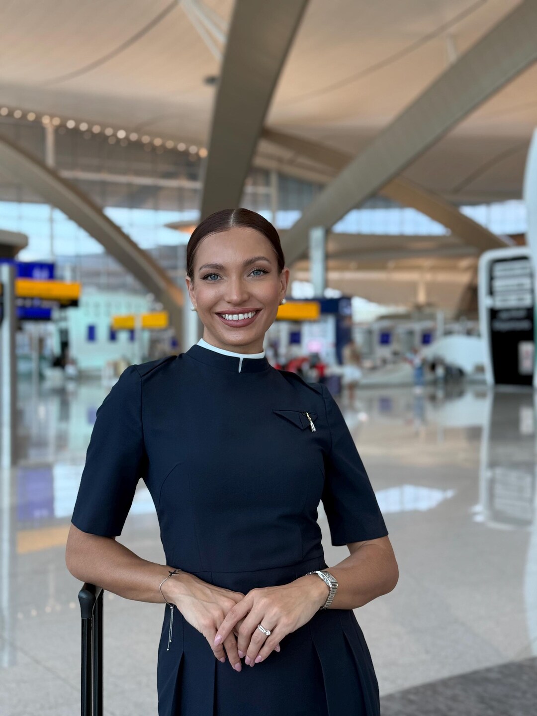 Two-Tone Collar Flight Attendant Set