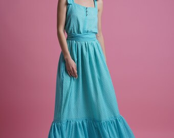 cyan maxi dress Rush Dress | Last Sequence Maxi Dress
