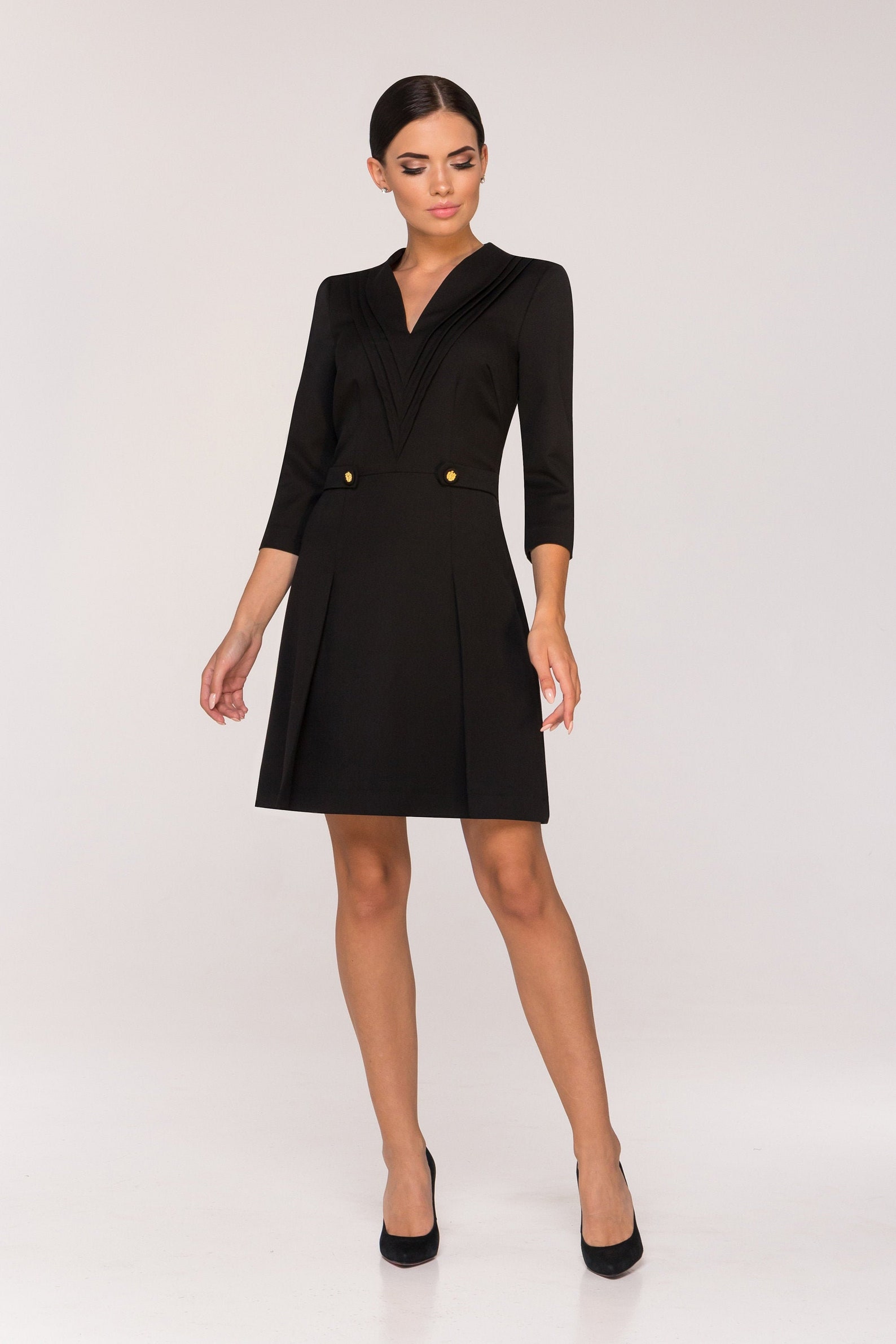 black gown for cocktail party