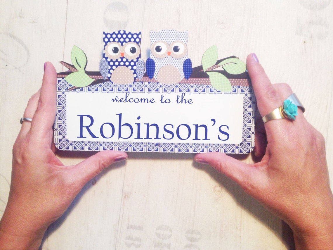 Door Sign Last Name for Front Door, Family Door Sign Custom Order