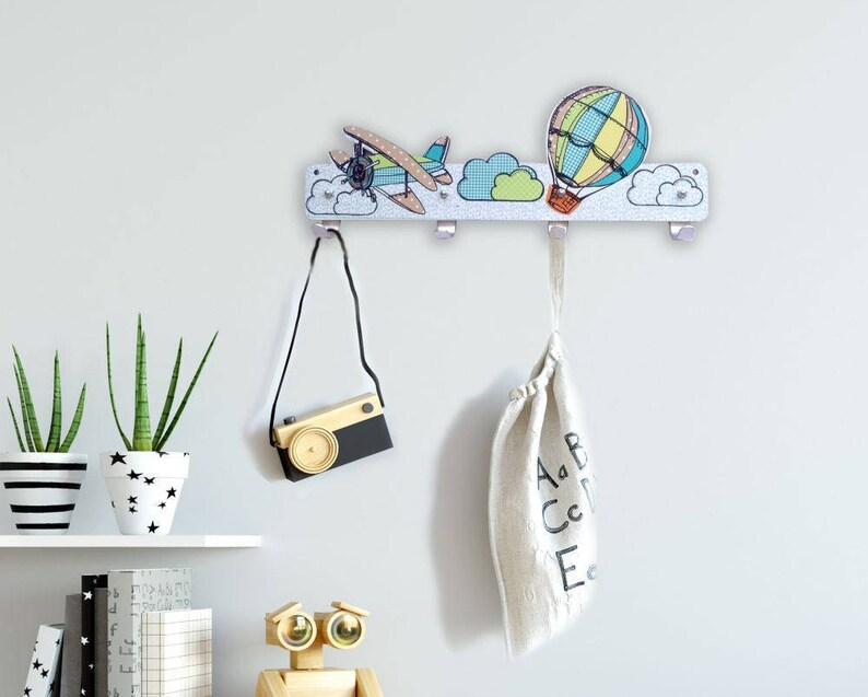 Hot Air Balloon Nursery Decor Wall Hooks for Kids Nursery Etsy