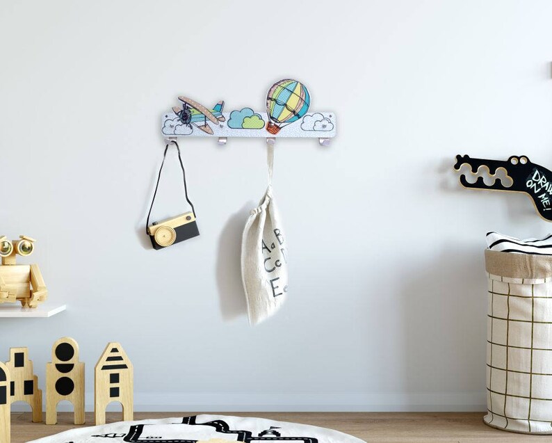 Hot Air Balloon Nursery Decor Wall Hooks for Kids Nursery Etsy