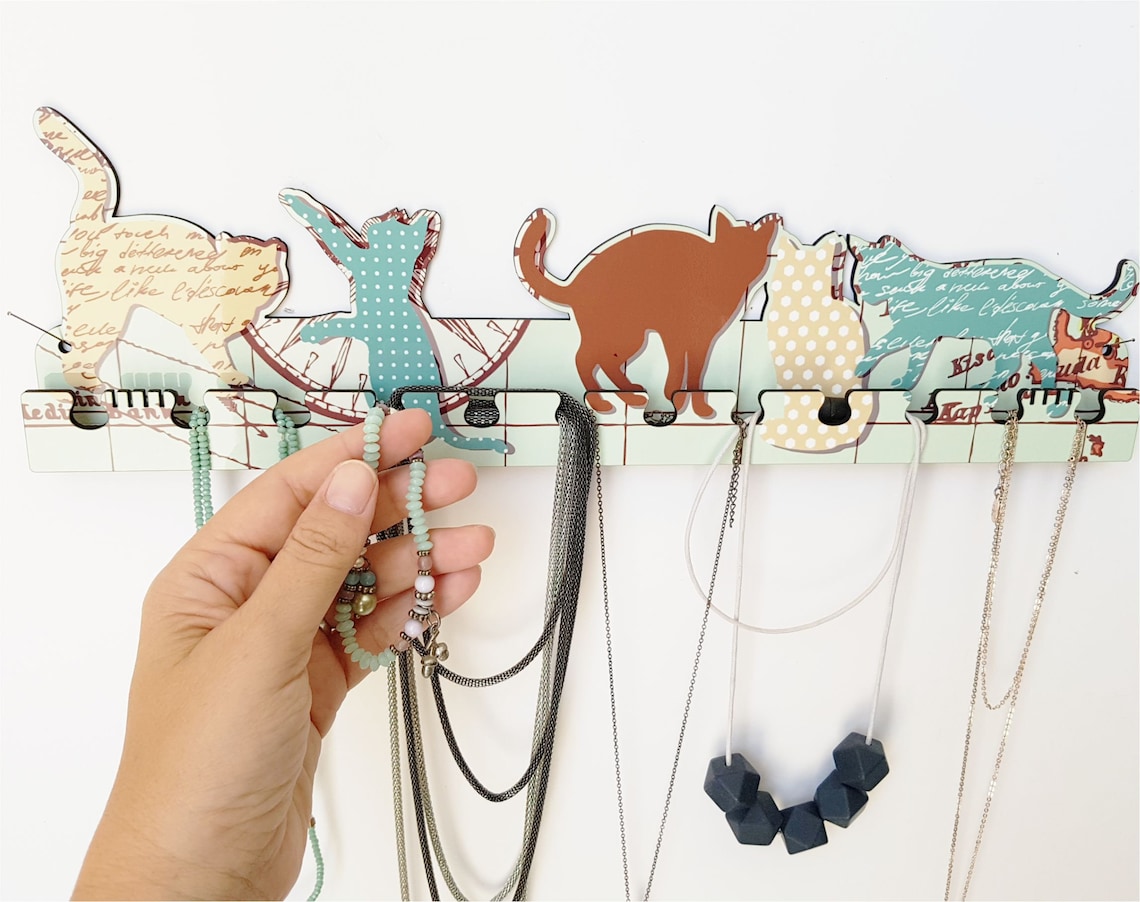 Cats jewelry rack Necklace hooks Jewelry display rack Etsy