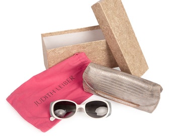 New Judith Lieber clear acrylic Sunglasses Blush Judith Leiber Plastic Frame Sunglasses Oversized for Women  main image 2
