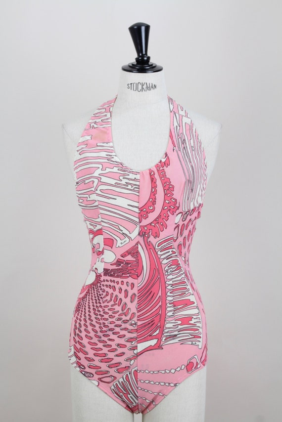 EMILIO PUCCI 1960s Pink White & Black "Mombasa" Si