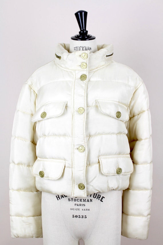 ジャケット MOSCHINO COUTURE Woman Jacket White 05250424 4001 Moschino Couture White Jacket Black Trim 2013 Spring Runway