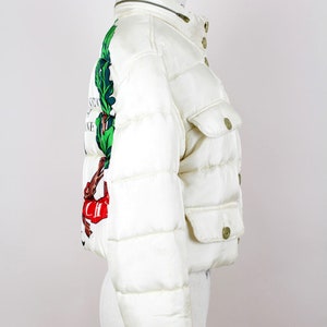 MOSCHINO A/W 1988-89 First Cheap & Chic Collection Off-White Laurel Design Padded Jacket with Hood Size S-M image 4