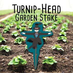 Turnip-Head Garden Stake