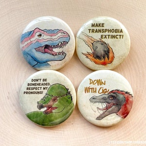 Dinosaur Trans buttons image 1