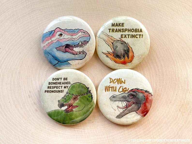 Dinosaur Trans buttons image 1