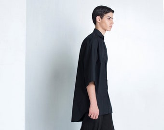 Men's OverSized Shirt With Dropped Shoulder and a Wide Half Sleeve