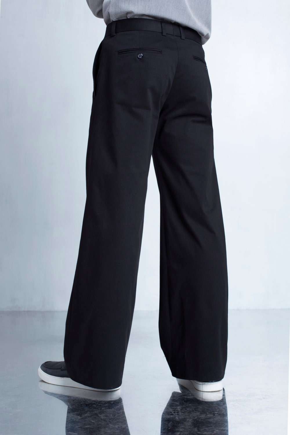 Wide-leg Tailored Pants / Men's Minimal Trousers With an Extreme