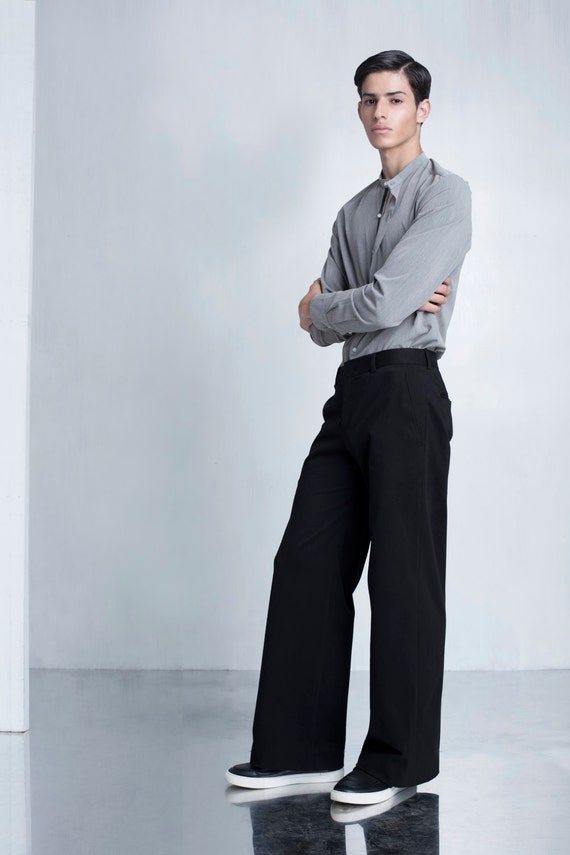 WANYNG pants for men Men Fashion Loose Plus Size Jeans Street Wide Leg  Trousers Pants Casual Black 3XL - Walmart.com
