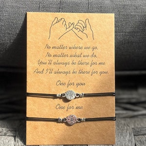 Friendship Bracelets | Long Distance Friends | Mother Child Compass Jewelry set | Mommy & Me Matching | Gift for Her | Love and Friendship