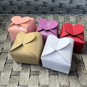 Cajas de favores de corazón ~ Recepción de bodas Baby Shower Fiesta de cumpleaños de compromiso nupcial ~ Decoración de joyería de regalo de dulces ~ oro rosa púrpura rojo blanco