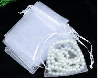 White Pre Cut 3m Tulle Bag 