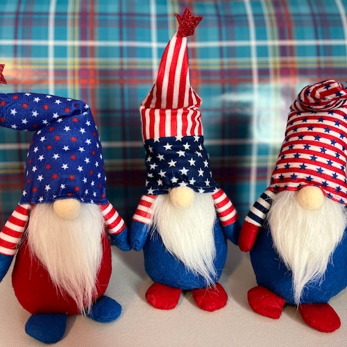 Madanar Independence Day Fourth of July Patriotic Gnome Plush - Etsy