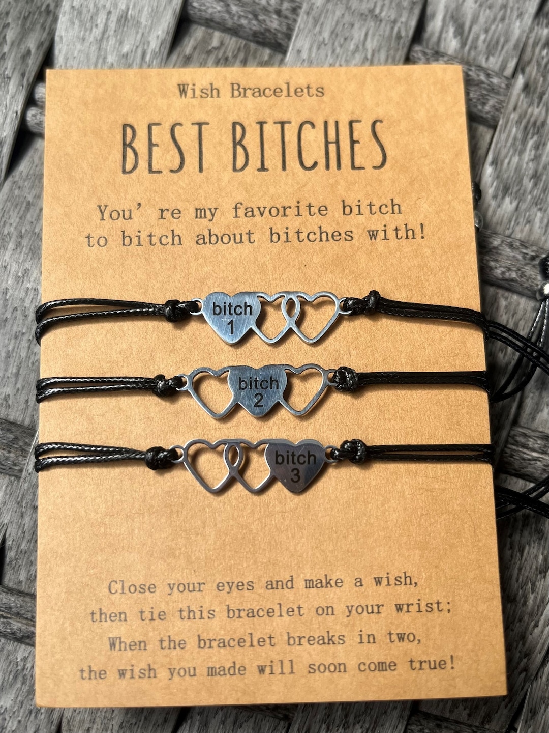 Friendship Band For Sisters Friendship Bracelet Set Best Bitches