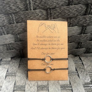 Conjunto de pulseras de la amistad / Conjunto de joyas en blanco y negro Pinky Promise / Regalo a juego para mejores amigas / Amor y amistad unidos Circle of Trust