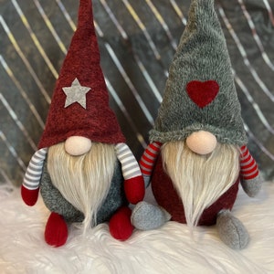 Valentine's Day Gnome Set Standing Gnome Christmas - Etsy