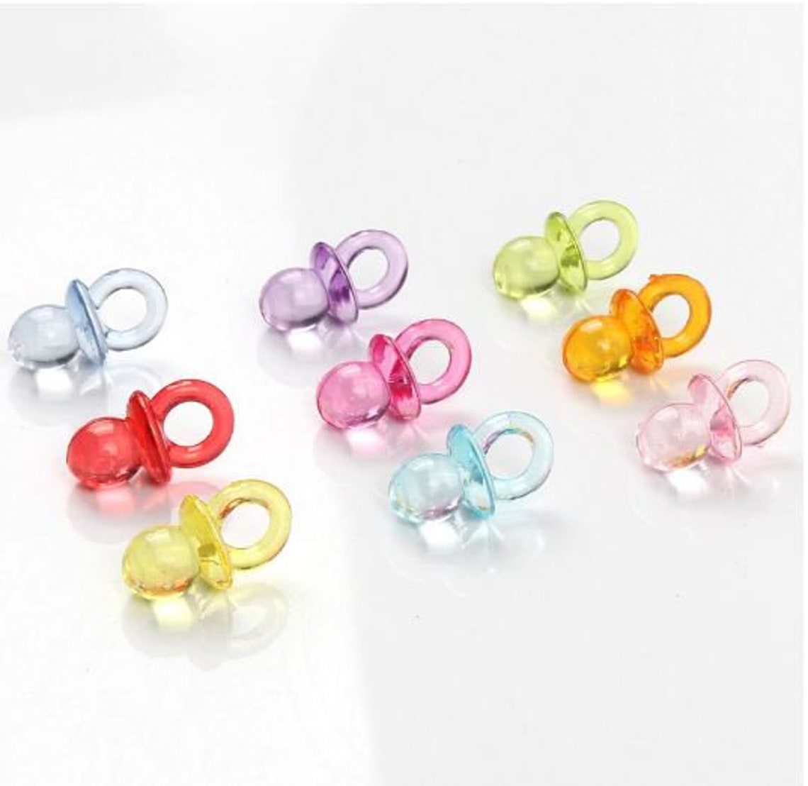 100 Baby Pacifier Charms Shower Rattle Favors and Decor Etsy
