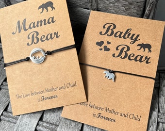 Mommy & Me bracelets | Adorable Mother Daughter Butterfly Jewelry set | Mama and Baby Cub Matching Gift | Parent Child Love and Friendship