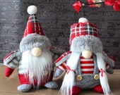 Christmas Gnome Couple Nordic Standing Gnome Christmas Decorations Holiday Gift Santa kid present Ornament Doll Winter Gnome Decor