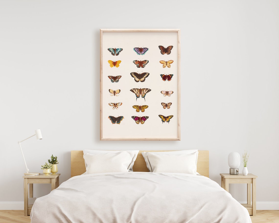 Vintage Butterfly Wall Art Butterfly Set Wall Art Instant Etsy