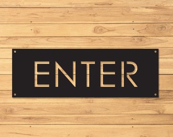 Enter Sign for Businesses, Metal Sign, Directional Sign, Signs for Customers | S88