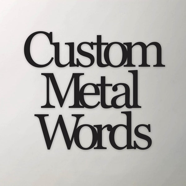 Metal Wall Words Etsy