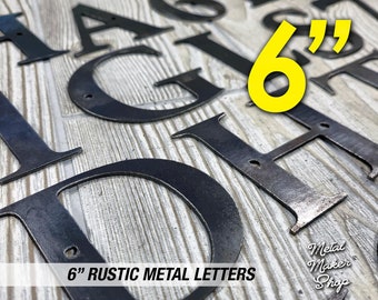 6" Rustic Metal Letters great for crafts and projects! | S187-6IN