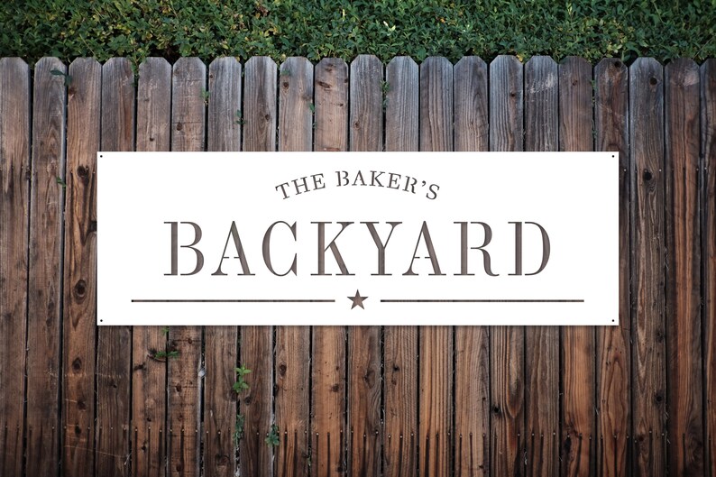 Metal Backyard Sign Metal Signs Free Shipping Custom | Etsy