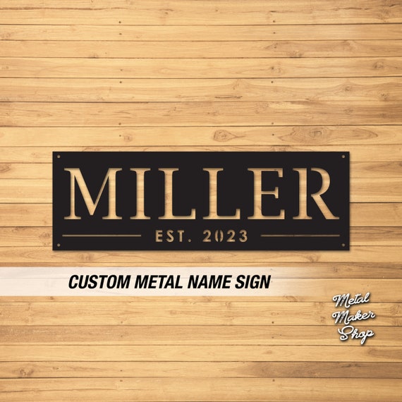 Custom Metal Name Sign, Personalized Wall Art, Unique Home Decor, Bespoke Metal Signage - S23F