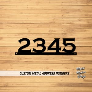 Modern Metal Address Numbers: Custom Outdoor House Sign