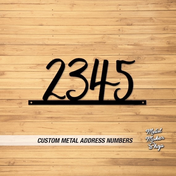 Address Numbers for Home, Outdoor Sign, Modern House Numbers, Address Numbers for House Horizontal, Free Shipping | S128Madina