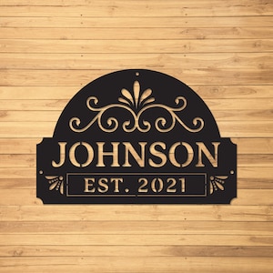 Custom Metal Name Sign: Personalized Steel Welcome Sign