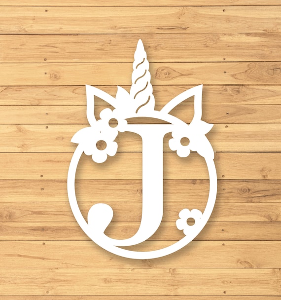 Unicorn Sign, Nursery Décor, Metal Letter Sign, Initial Metal Monogram, Baby Shower Gift | S34