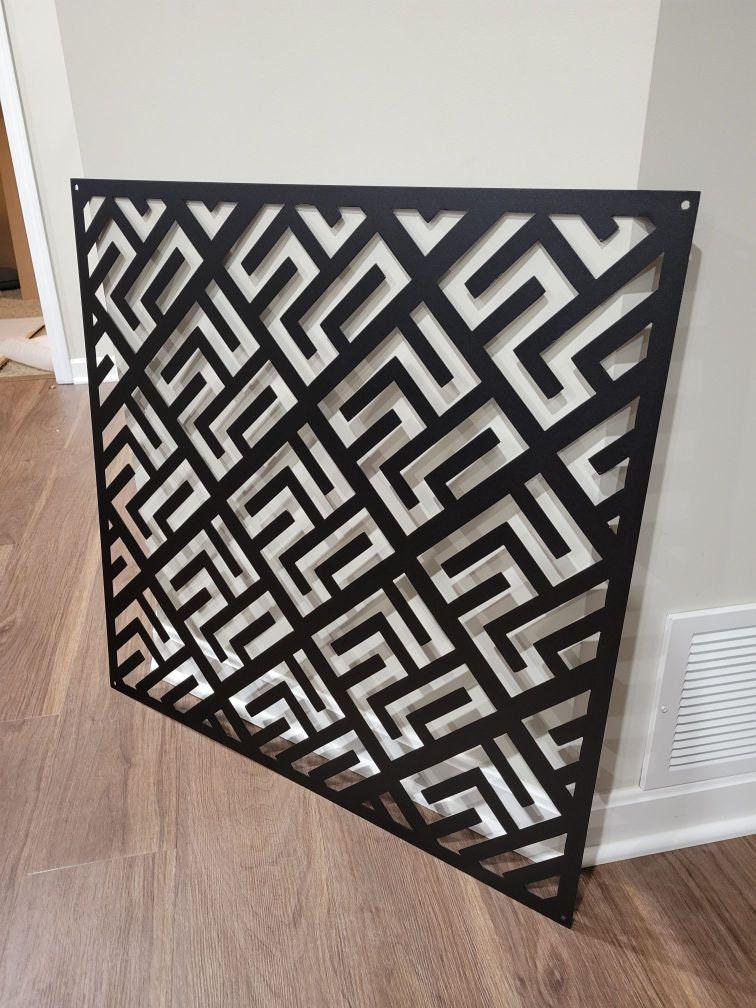 Geometric Screen Geometric Metal Privacy Screen: Laser Cut Steel Panel - Etsy