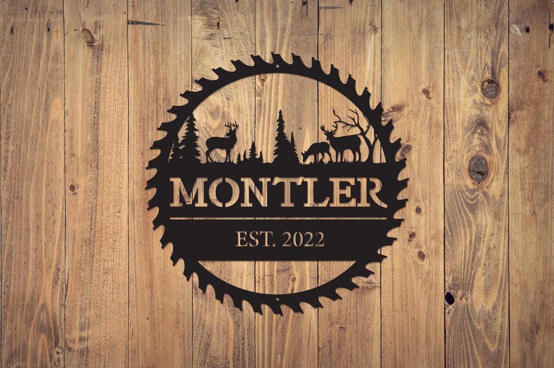 Rustic Metal Saw Blade Sign: Custom Workshop Decor - Etsy