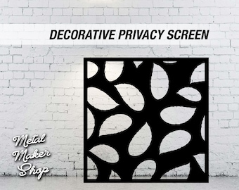 Decorative Privacy Panel, Leaf Pattern, Free Shipping | S155