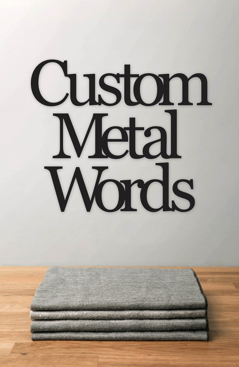 Custom Metal Words Custom Text Metal Signs Free Shipping Etsy