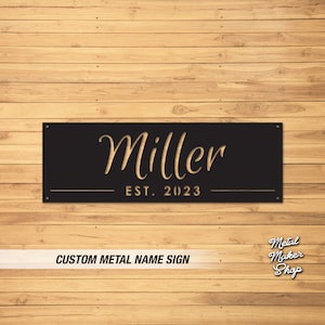 Personalized Metal Name Sign: Custom Home or Business Address