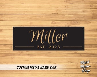Personalized Metal Name Sign: Custom Home or Business Address