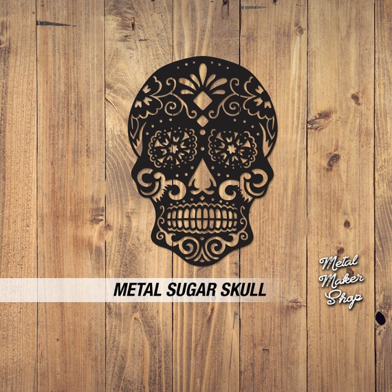 Day of the Dead, Sugar Skull Metal Art, Spooky Skull, Scary Skull,Dia de los Muertos, Halloween Art,