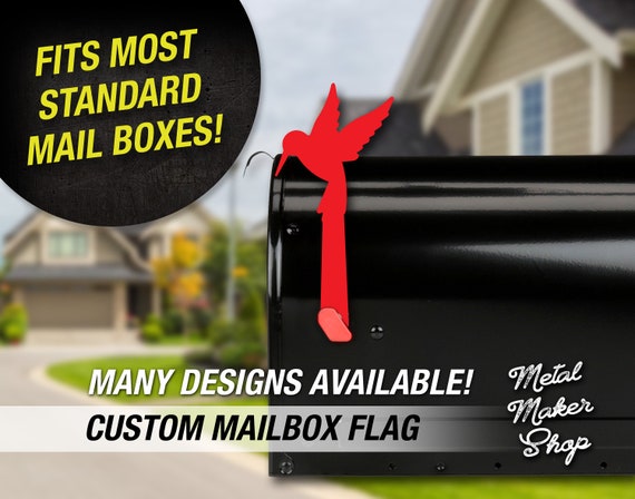 Hummingbird Mailbox Flag, Decorative Mailbox Flag, Decorative mailbox Décor, Metal Dog Mailbox Decoration | S182