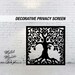 Decorative Privacy Panel, Tree of Life, Tree Pattern, Free Shipping | S149