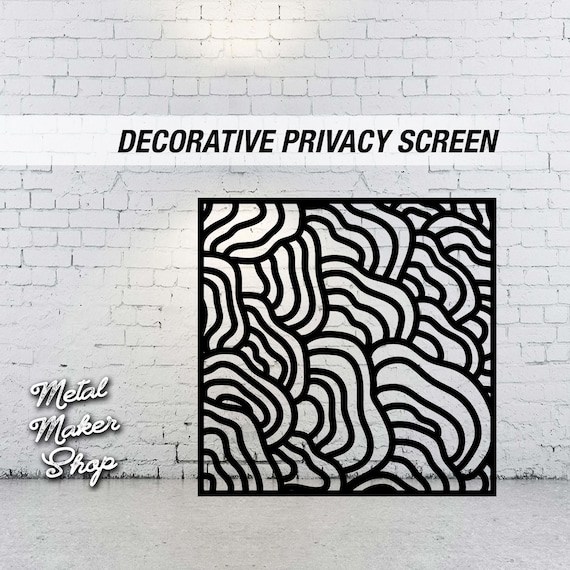 Decorative Privacy Screen, Geometric Pattern, Free Shipping | S112