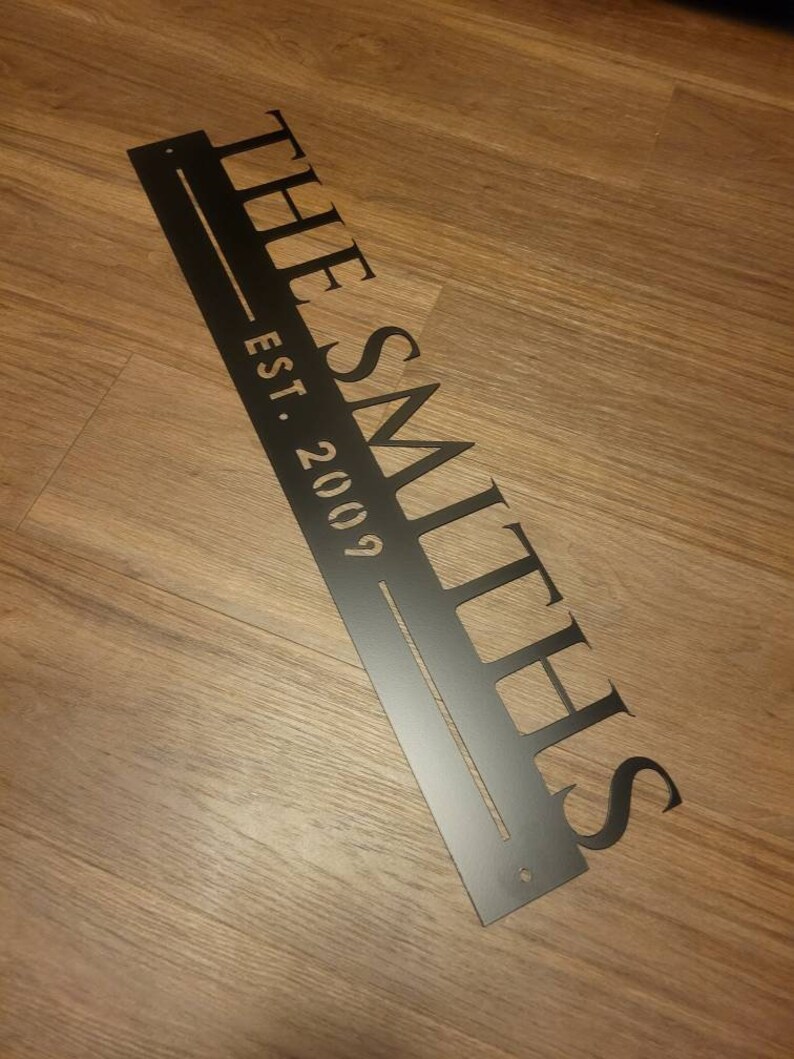 Custom Metal Sign Metal Signs Last Name Sign Free Etsy